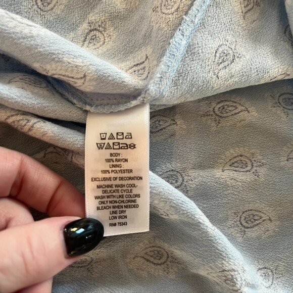 The Prairie Boho Rachel Ashwell Paisley Ruffle Hem Maxi Dress Medium - Picture 13 of 13